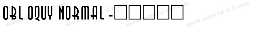 Obloquy Normal字体转换